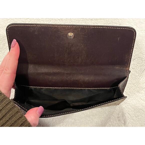Gucci Long Wallet GG Canvas Brown Leather Patent Leather with Box Authenticated - Picture 11 of 12